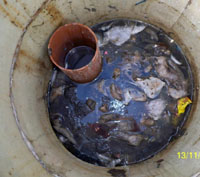 Photograph of blocked sewer | NI Water News